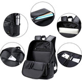 weiatas Black Leather Laptop Backpack for Men Women Work Travel, College School Backpack Casual Daypack fits 15.6 Inch