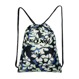 Roxy Light As A Feather Compact Drawstring Backpack - Wild Wind Hibiscus Mirage