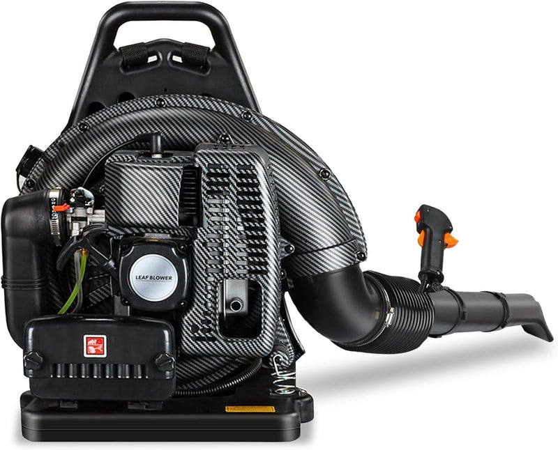 72cc Backpack Leaf Blower, Gas Powered 760 CFM 230 MPH 2 - Stroke Blower with Adjustable Speed, Low Noise, and Ergonomic Design for Lawn, Yard, Garden & Commercial Use