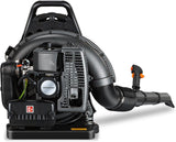 72cc Backpack Leaf Blower, Gas Powered 760 CFM 230 MPH 2-Stroke Blower with Adjustable Speed, Low Noise, and Ergonomic Design for Lawn, Yard, Garden & Commercial Use