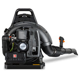 72CC Gas Backpack Leaf Blower - 2 - Stroke Handheld - Class V Engine, 230 MPH 760 CFM, Adjustable Speed, Low Noise & Ergonomic Design, Cruise Control for Fast Yard Cleanup (Black)