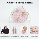 7998 3 Piece Vintage Suitcase Set Women Cute Carry on Luggage with Hat Box Cosmetic Case (pink floral, 26"+20"+12")