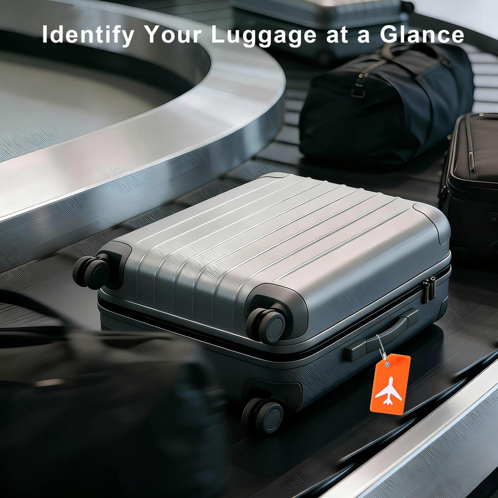 8 Pack Silicone Luggage Tags for Suitcases, TSA Approved, Privacy ...