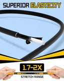 8 Pcs 48 Inch Adjustable Carabiner Bungee Cords with Hooks, Easy to Adjust from 7" to 48", Black Bungee Straps with UV - Resistance & Superior Elasticity for Cargo, Bike, Luggage, Carts, Truck, etc