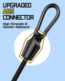 8 Pcs 48 Inch Adjustable Carabiner Bungee Cords with Hooks, Easy to Adjust from 7" to 48", Black Bungee Straps with UV - Resistance & Superior Elasticity for Cargo, Bike, Luggage, Carts, Truck, etc