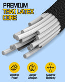 8 Pcs 48 Inch Adjustable Carabiner Bungee Cords with Hooks, Easy to Adjust from 7" to 48", Black Bungee Straps with UV - Resistance & Superior Elasticity for Cargo, Bike, Luggage, Carts, Truck, etc
