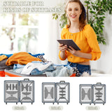 8 Set Compression Packing Cubes for Travel, Compression Bags for Travel Expandable Travel Packing Organizers for Carry on Suitcase Travel Bags Organizer for Luggage (Gray)