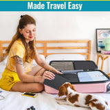 8 Set Packing Cubes for Travel Essentials, Packing Bags, Carrry - On Travel Accessories, Suitcase Organizers with Sturdy Zippers, Luggage Organizer for Airplane, Camping, Road Trip (Grey)