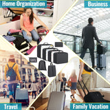 8 Set Packing Cubes for Travel Essentials, Packing Bags, Carrry - On Travel Accessories, Suitcase Organizers with Sturdy Zippers, Luggage Organizer for Airplane, Camping, Road Trip (Grey)