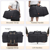 80L EXTRA LARGE Duffle Bag for Travel, 26" Foldable Travel Duffel Bag with Shoe Compartment for Men Women, Waterproof & Tear Resistant (Black, EXTRA LARGE, 80L)