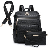 MKP COLLECTION Women Fashion Backpack Purse Convertible Large Rucksack Versatile Travel Shoulder Bags Handbag Set with Tassel