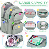 KBTYE School Backpack for Kids Girls Cute Travel Backapck for College Women Men Casual Laptop Bookbag for Teen Student(Green)