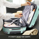 Kenneth Cole REACTION Out of Bounds Lightweight Hardshell 4-Wheel Spinner Luggage, Mint Blue, 2-Piece Set (20" & 28")