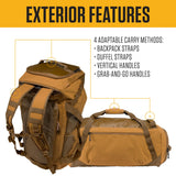 Carhartt Heavy Haul Utility Duffel Bag's, Water-Resistant Packable Bag for Jobsite, Gym, and Travel, Brown, 55L