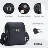 Roulens Crossbody Purse for Women Vegan Leather Medium Crossbody Wallet Bag for Travel Women Shoulder Handbags with Tassel