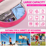 Champhox Soccer Bag, Youth Soccer Basketball Bag with Compartments Drawstring Backpack for Football Volleyball Gym Training