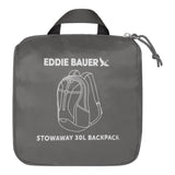 Eddie Bauer Stowaway Packable Backpack | Travel | Outdoor | Lightweight | Foldable | Durable | Ripstop Polyester | 30L - Dark Smoke