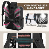 RAINSMORE Camera Bag Professional for DSLR/SLR Mirrorless Waterproof 15.6 Inch Laptop Photography Backpack with Side Access Rain Cover Tripod Holder Large Anti-Theft Camera Backpacks for Photographers