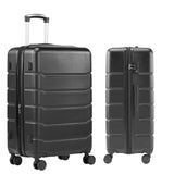 Simple Deluxe 28 Inch Expandable Hardside Carry On with Spinner Wheels & TSA Lock, ABS Hard Shell Lightweight Rolling Luggage Suitcase, Black