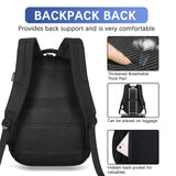 LARIPOP Travel Laptop Backpack,15.6 Inch Business Laptop backpack for Men Women with USB Charging Port,Water-Resistant Laptopack Weekender Daypack for Work College Computer