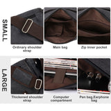 Messenger Bag for Men,Unisex Canvas Shoulder Bag,Classic Vintage Military Messenger Bags for women, satchel Bag,Crossbody Bookbag,Black