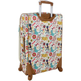 Lily Bloom Design Pattern 28" Luggage Softside Expandable With Double Spinner Wheels, Large Lightweight Suitcase Checked Bag For Women