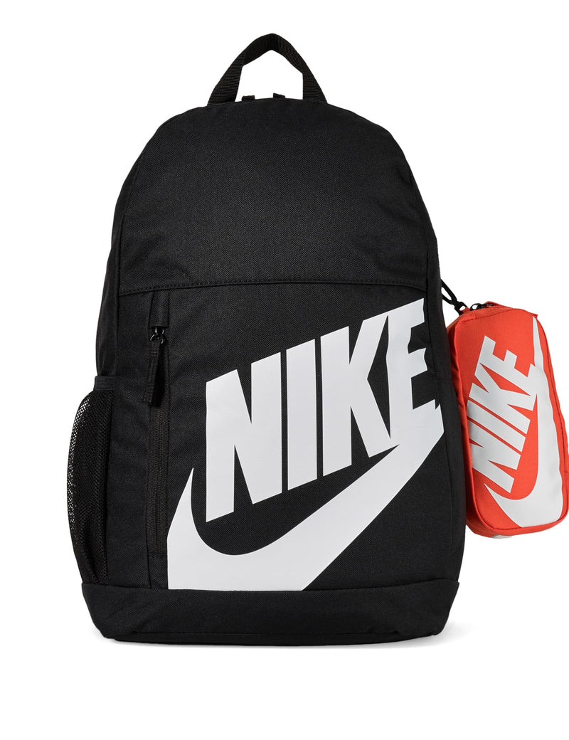 Nike Unisex Children's Backpack (20 L, Older Children) Backpack, Black/Orange/White, Einheitsgröße, Sports
