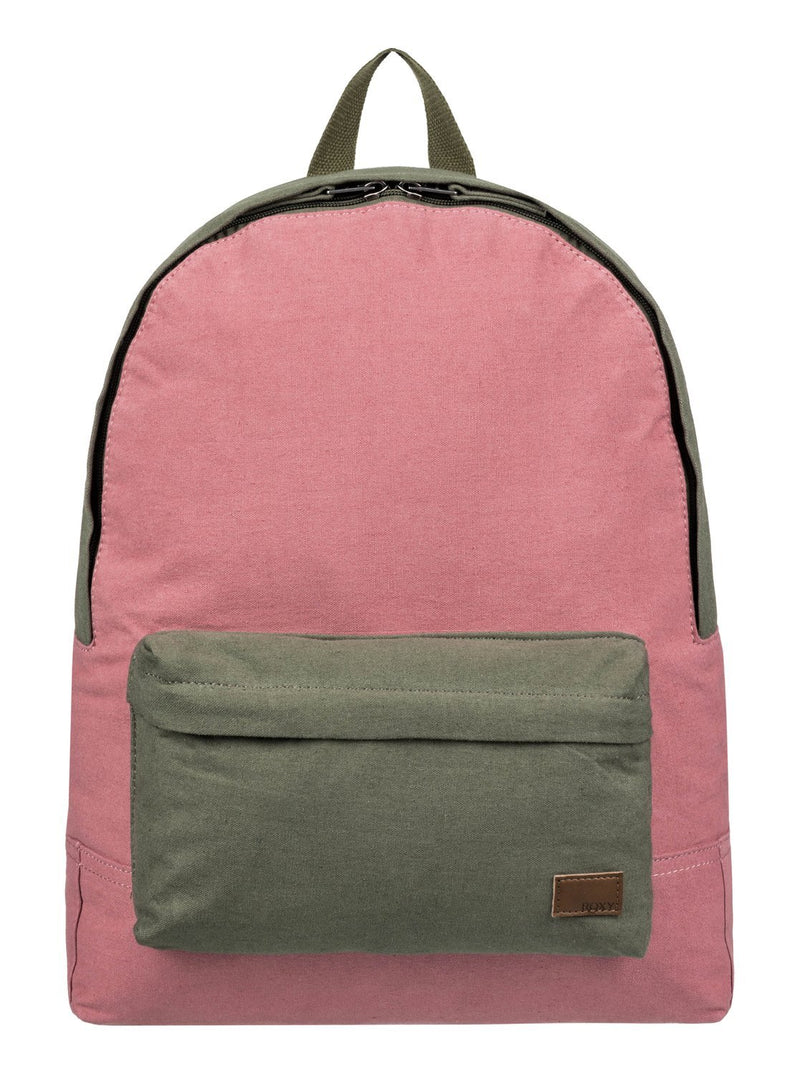 Roxy Womens Roxy Sugar Baby Canvas Colorblock 16L - Small Backpack - Women Burnt Olive One Size