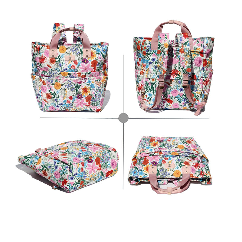 ESVAN Diaper Tote Bag Totepack Backpack Crossbody Bag 3 in 1 for Women Laptop Backpack Multifunctional with Insulated Pockets