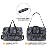 EXYANGEE Foldable Travel Duffel Bag, Medium Women's Weekender and Overnight bag carry on Luggage bag for Women