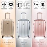 kensie 20" "Alma" Carry-On TSA-Lock Spinner Luggage, Rose Gold