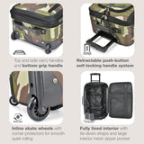 U.S. Traveler Rio Lightweight Softside Rolling Carry-on Suitcase, 2-Wheel Single, Camouflauge