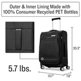 Samsonite UpLIFT Lightweight Softside Carry-On Luggage with Spinner Wheels - Expandable - Airline-Approved, Polyester Soft Suitcase for Ultra Light Travel - Black