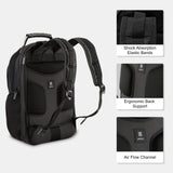 LEVEL8 Gibraltar Aluminum Carry on Luggage 20" Bundle with Laptop Backpack