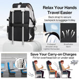 mixi Large Capacity Travel Laptop Backpack, Lightweight Durable College Bookbag Men Woman 15.6" Computer Bag, Water Resistant Outdoor Hiking Backpacks With Multifunction Pockets, 16 Inch Expandable