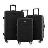Wrangler Tahoe 3 Piece Spinner Luggage Set, Black