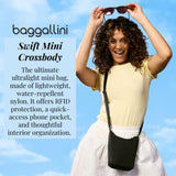 Baggallini Swift Mini Crossbody Bag for Women - 4.5x7 Small Travel Purse with Crossbody Strap and RFID