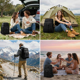 Realcool Backpack Cooler，33 Cans Insulated Leakproof Soft Cooler Bag Lightweight Camping Beach Lunch Backpack for Men Women,23L,Black
