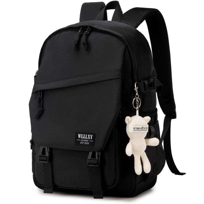 Caoroky knight College School Bag for Men Women Laptop Backpack 15.6 Inch Anti Theft Travel Daypack Large Elementary Middle High Bookbags for Teens Girls Boys Students-Large,black