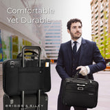 Briggs & Riley Medium Expandable Briefcase - Laptop Bag for Work & Travel, Briefcases for Men & Women, Includes Shoulder Strap, Self-Repairing Zipper, Fits up to 15" Computer - @work Collection, Black