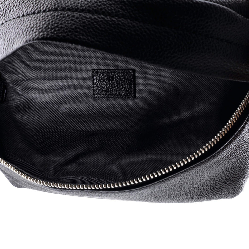 Gucci, Pre-Loved Logo Belt Bag Leather with GG Coated Canvas, Black