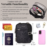 Baggallini Securtex Anti-Theft Mini Everything Crossbody Bag, 6.3"x8.25" RFID, Locking Zippers & Cut-Resistant Strap