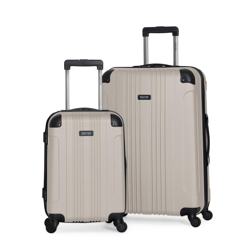 Kenneth Cole REACTION Out of Bounds Lightweight Hardshell 4-Wheel Spinner Luggage, Mushroom, 2-Piece Set (20" & 28")