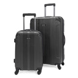 Kenneth Cole REACTION Out of Bounds Lightweight Hardshell 4-Wheel Spinner Luggage, Charcoal, 2-Piece Set (20