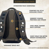 Insights Hunting by frogg toggs- The V2 Element, Heavy Duty 1,831 Cubic Inch Hiking Fishing Camping Hunting Backpack, Realtree APX