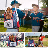 VIGEGARI Kids Baseball Bag for Boys 8-12 - Baseball Backpack for Boys 5-8 - Girls Softball Bag - Youth Baseball Bag for T-Ball, Softball Equipment, Baseball Gear, Bat Bag for Boys, Girls