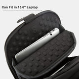 LEVEL8 Laptop Backpack, Work Backpack for Men Women, Travel Computer Bag for Business Fits 15.6" Laptop and Notebook - Black