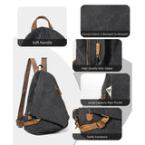 KL928 Canvas Vintage Backpack – Large Casual Daypack Outdoor Travel Rucksack Hiking Backpacks for Men Women