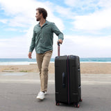 Traveler's Choice Maxporter II Polycarbonate Hardside Trunk with Spinner Wheels, Black, 31-Inch Trunk