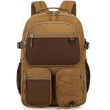 Lohol Water Resistant Daypack with Mulitiple Pockets for Travel Outdoor College, 15.6 inch Laptop Backpack for Men and Women (Brown)